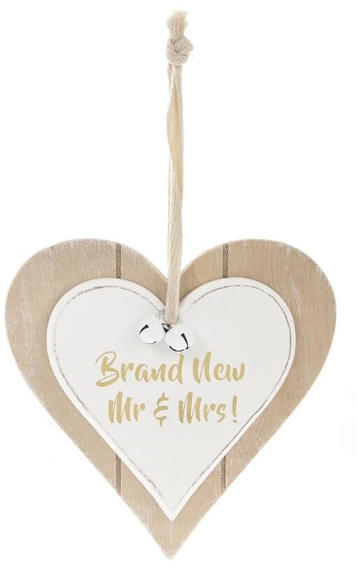 Brand New Mr & Mrs Wooden Hanging Sign