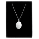 Personalised Oval Locket Sterling Silver Necklace