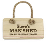 Personalised Steve's Man Shed Wooden Sign Image 1