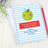 A5 Notebook with Kawaii Apple Personalised
