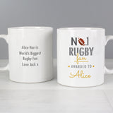Personalised No1 Rugby Fan Mug Front and Back 2