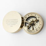 Adventurer's Brass Sundial and Compass