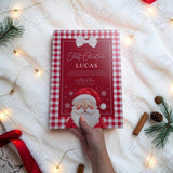 Personalised First Christmas Letter from Santa | Gingham Santa A4 Keepsake | Custom Name Print