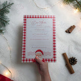 Dear Santa Letter Template - Red Gingham Christmas Wish List