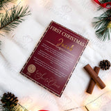 Personalised First Christmas Certificate from Santa | Tartan North Pole Letter | Custom Name Print