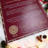 Personalised First Christmas Certificate from Santa | Tartan North Pole Letter | Custom Name Print