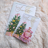 Personalised Christmas Story Book -Pink Believe Train and Ticket. Christmas Eve Box Fillers