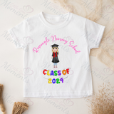 Personalised Nursery Graduation T-shirt with Fully Custom Character