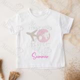 Personalised 1st Time Flyer T-shirt. Custom First Plane Ride Outfit