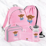 Personalised Mega Back To School Essentials Bundle - Highland Cow