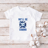 Personalised "We'll Be Coming" Scotland Football T-shirt for World Cup - All Sizes - Flag Design