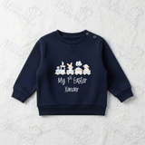 Personalised "My 1st Easter" Sweatshirt. Baby/Toddler Jumper - Easter Train Design