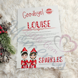 Personalised Elf Goodbye Letter - Christmas Eve - Boy & Girl Elf