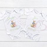 Personalised 1st Easter Baby Bodysuit. Custom Cute Baby Easter Outfit.