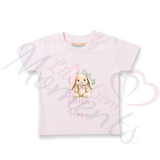 Personalised 1st Easter Kids T-shirt - Pink or Blue Bunny Design