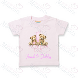 Personalised 1st Father's Day Kids T-shirt - Daddy and Me Teddy Design
