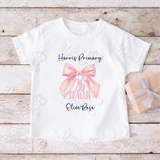 Personalised Class of 2026 Leavers Graduation T-shirt - Bow Design