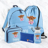 Personalised Mega Back To School Essentials Bundle - Highland Cow