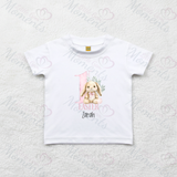 Personalised 1st Easter Organic Cotton Baby Tee: Easter Bunny Design