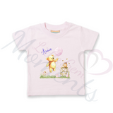 Personalised Kids Happy Easter T-shirt - Bear and Balloon Design
