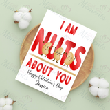 Personalised "I Am Nuts About You" Valentine's Day Card