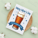 Personalised Happy Father's Day Card. Fun Fully Custom Card for Dad - Reason You Drink - Beer Tankard