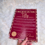 Personalised "I Believe In You" Tartan Santa Letter