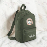 Personalised Kids Rainbow Elephant Mini Backpack