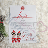 Personalised Elf Arrival Letter for December 1st - Boy & Girl Elf