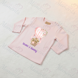 Personalised Happy Mother's Day Long Sleeved Top - Baby and Toddler - Hot Air Balloon Design