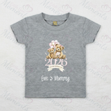 Personalised Our First Mother's Day 2026 T-shirt - Teddy Design - Pink or Blue