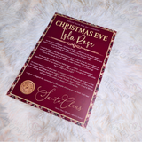 Personalised Christmas Eve Tartan Santa Letter. Custom Christmas Eve Box Filler.