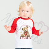 Personalised My Valentine Is My...Long Sleeved Top. Custom Kids Valentine's Top - Red or Navy