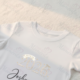 Personalised Born In 2026 Organic Cotton Baby Tee: Rustic Design