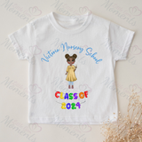 Personalised Nursery Graduation T-shirt with Fully Custom Character