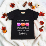 Most Wonderful Time Of The Year Kids T-shirt | Halloween Toddler Top | Larkwood
