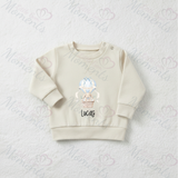 Personalised Happy Easter Sweatshirt. Custom Baby/Toddler/Kids Jumper - Hot Air Balloon Design