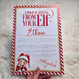Personalised Elf Arrival Letter for December 1st - Red Design