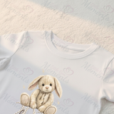 Personalised Born In 2026 Organic Cotton Baby Tee: Born In 2026 Bunny Design
