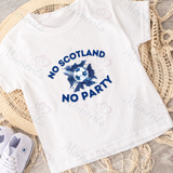 No Scotland No Party Scotland Football T-shirt for World Cup - Various Sizes - Design 3