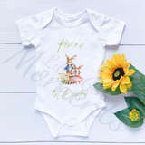 Personalised 1st Easter Baby Bodysuit. Custom Cute Baby Easter Outfit.