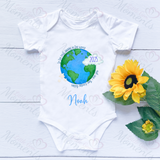 Personalised Best Daddy In The World Bodysuit. Custom Cute Father's Day Baby Vest