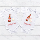 Personalised Happy Father's Day "Cheers" Baby Bodysuit