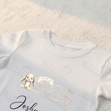 Personalised Born In 2026 Organic Cotton Baby Tee: Bunny Design