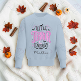 Little Terror Energy Sweatshirt | Halloween Toddler Matching Top | Kids Halloween Sweatshirt | Available In A Range Of Colours