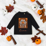 Personalised Kids Skeleton Trio Long Sleeved Top | Halloween Toddler Top