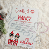 Personalised Elf Goodbye Letter - Christmas Eve - Boy & Girl Elf