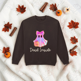 Dead Inside With Ghost Sweatshirt | Adult Halloween Sweater | Available In A Huge Range Of Colours