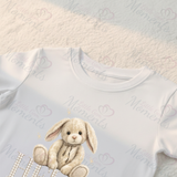 Personalised "Hello World" Organic Cotton Baby Tee: Bunny Design