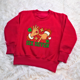 67 Kids Christmas Jumper. Santa Claus Six Seven Red Sweatshirt.
